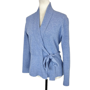 Blue wrap sweater